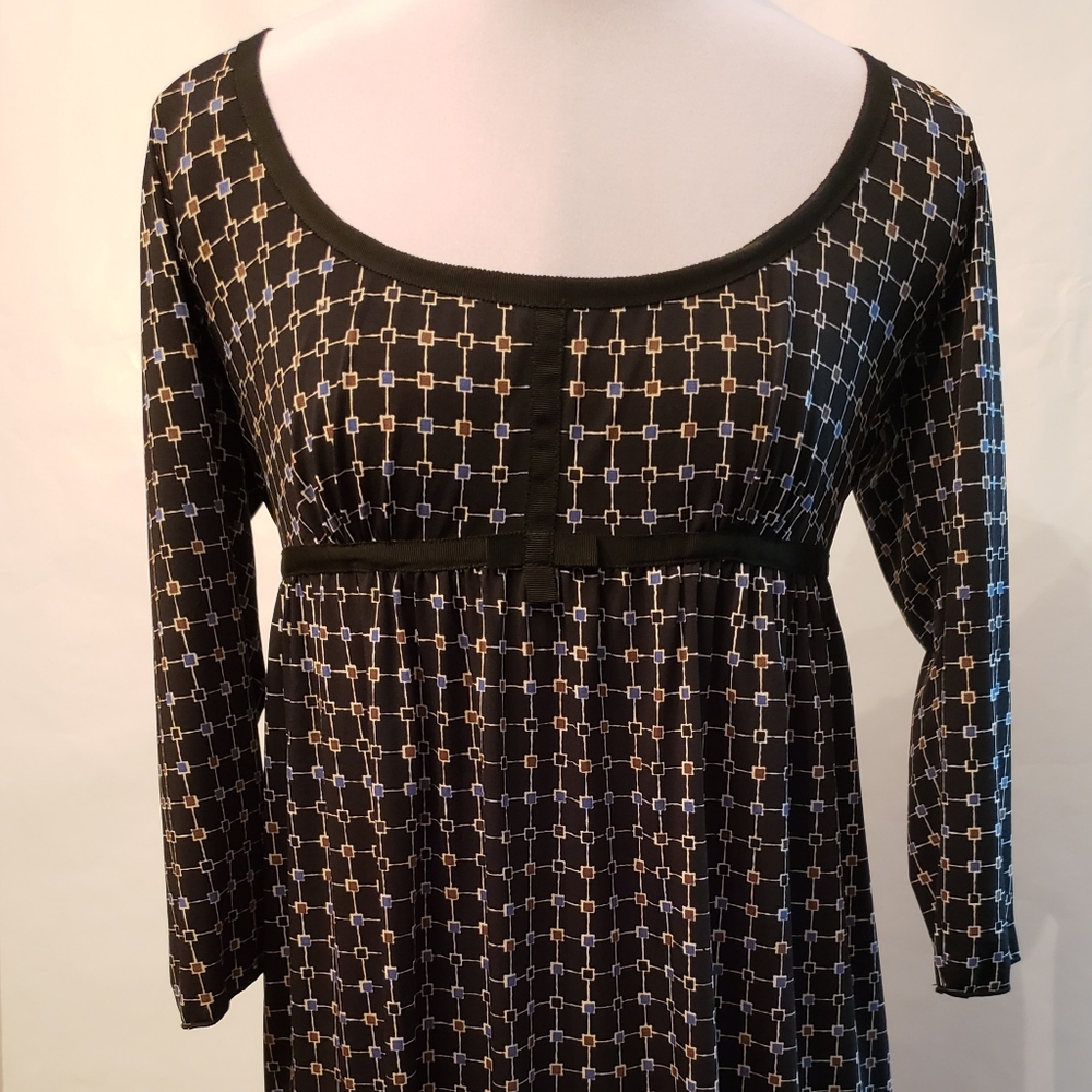 EUC M.S.S.P. 3/4 Sleeve Pattern Dress Size Medium - Picture 2 of 6